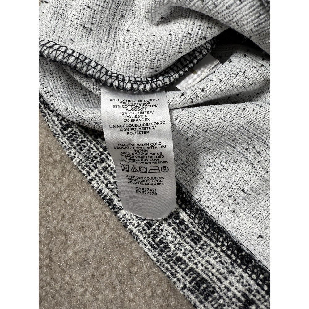 Ann Taylor 10 Gray Black Textured Knit Sleeveless Belted Sheath Dress Career - Picture 6 of 7